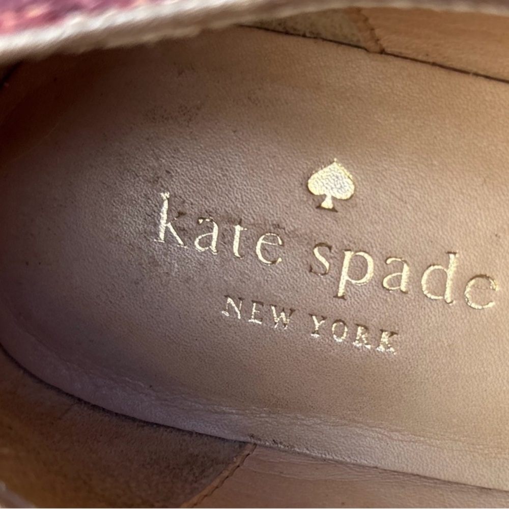 Kate Spade New York PINK GLITTER Loafers Slip-On Flats Barbie Flats 6 M Leather - Picture 4 of 9